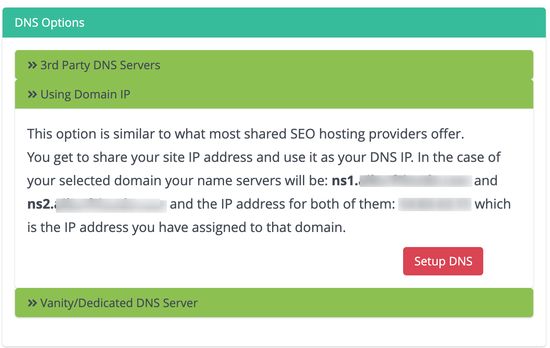 Serveur DNS vanity - même IP